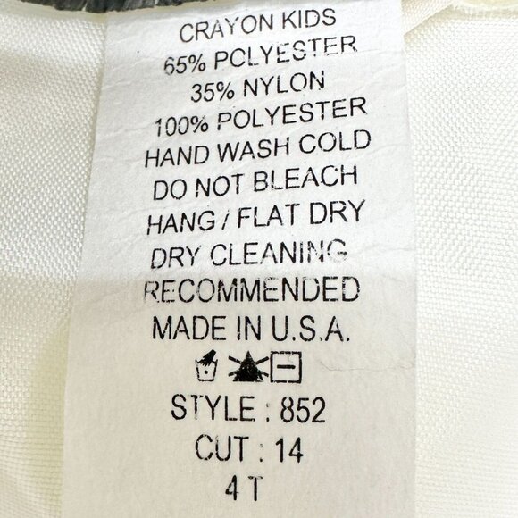 Crayon Kids Child's Dress Size 4T Green Pink Flowers Short Sleeve - Picture 7 of 7